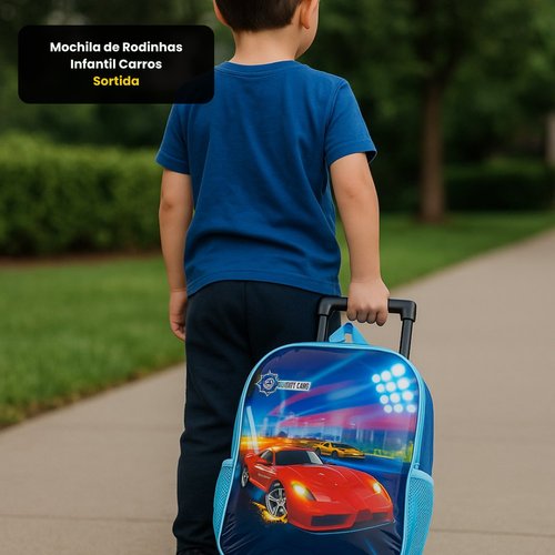 Mochila de Rodinhas Infantil Carros - Sortida