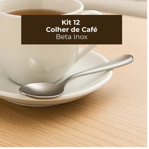 Kit 12 Colher de Café Beta - Inox