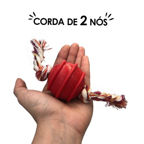 pwzfklnpju-lg.jpg Bola Mordedora com Corda de 2 Nós para Cães 50mm - Sortido