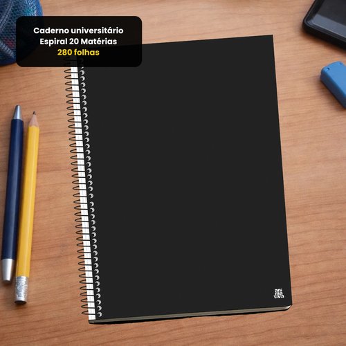 s7hglneaiqp-lg.jpg Caderno universitário Espiral 20 Matérias - 280 folhas