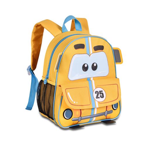 Mochila Infantil Escolar Passeio Costas Carros Amarela