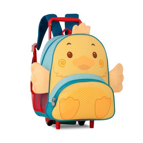 Mochila Infantil Com Rodinhas - Pato Amarelo
