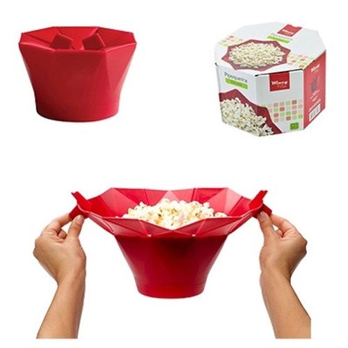 Balde Pipoca Pipoqueira Silicone Para Micro-ondas Sem Óleo