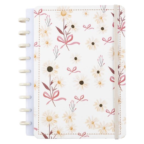 tsky0hcxpv-lg.jpg Caderno Disko Laços Capa Dura Disco Reposicionável Médio M