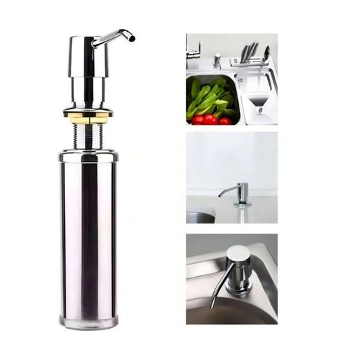 Dosador Inox de Bancada para Sabão Líquido e Detergente 25cm