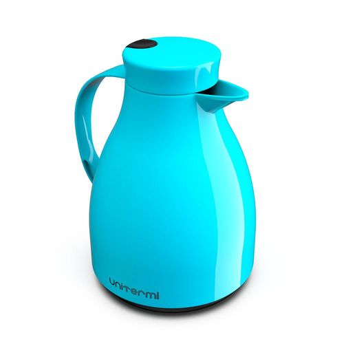 Garrafa Térmica Bule C/ Gatilho 1,0 Litro Café - Azul Claro