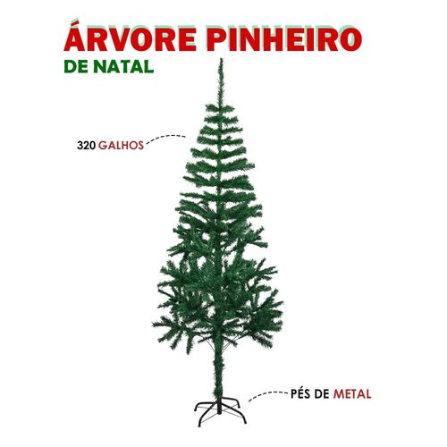 vcputbfr6dh-lg.jpg Árvore De Natal Pinheiro Tradicional 1,80m 320 Galhos
