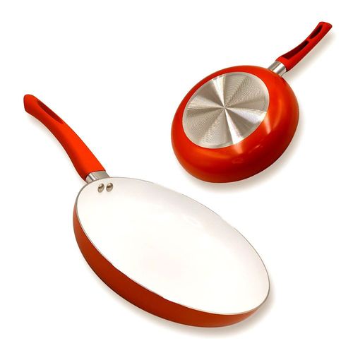 Frigideira com Revestimento em Cerâmica 28cm - Laranja