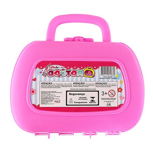 Maleta Rosa de Médico com Acessórios 11 Peças