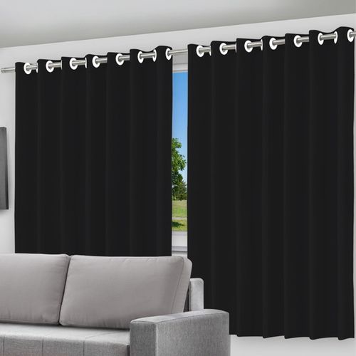 wno6ssrktsi-lg.jpg Cortina Blackout com Forro 2 em 1 Voil Preto com ilhos - 280x260cm