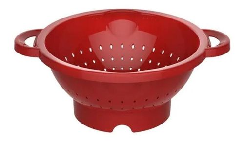 Escorredor de Massa com Alça - Vermelho