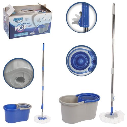 Mop Giratório 360º com Balde Duplo - Sortido