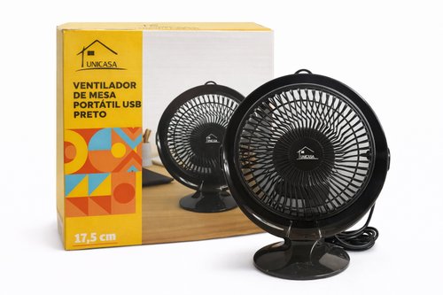 Ventilador De Mesa Portátil USB Silencioso Compacto