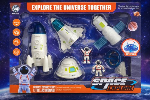 zt748l6ku2-lg.jpg Brinquedo Foguete Nave Astronauta 7 Peças Space Explore