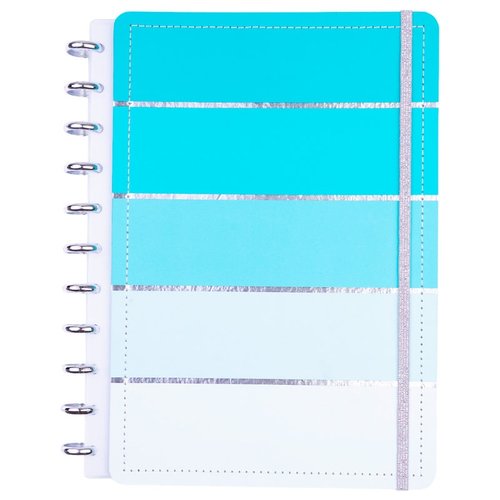 Caderno Listral Acqua Disko Grande G Capa Dura Disco Reposicionável