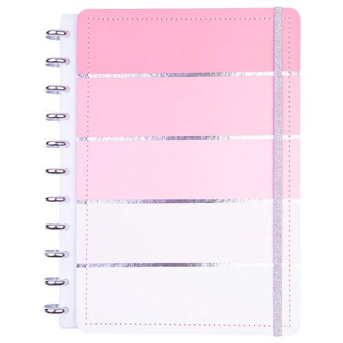 Caderno Listral Rosa Capa Dura Disco Reposicionável Grande G Disko