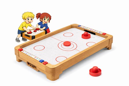 Mini Hockey Mesa Infantil Jogo Air Game Ventilador Elétrico