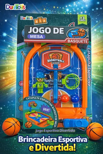 Jogo Basquete Mesa Catapulta Lançador Bolinha Brinquedo